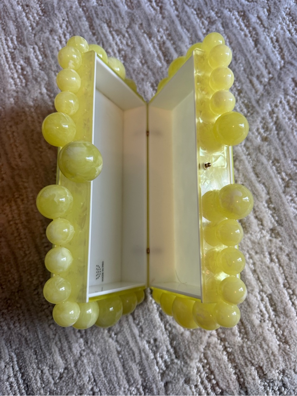 Cult Gaia Eos Yellow Beaded Acrylic Clutch - Picture 7 of 8